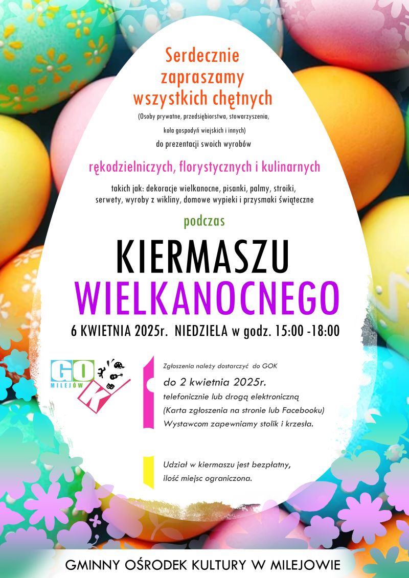 2025 04 06 Milejow Kiermasz Wielkanocny